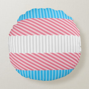 Funky Boho Streep Abstracte Transgender Pride Flag Rond Kussen