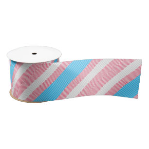 Funky Boho Streep Abstracte Transgender Pride Flag Satijnen Lint