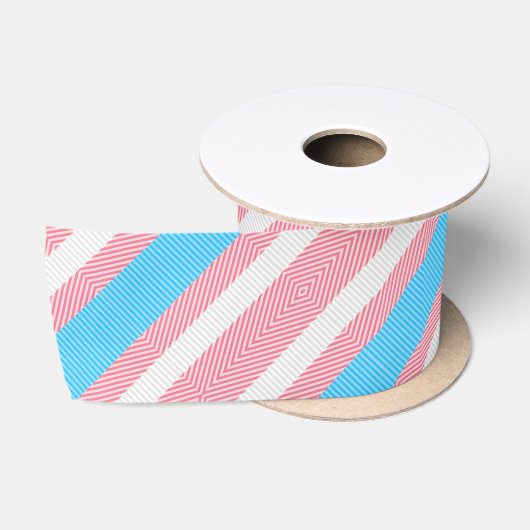 Funky Boho Streep Abstracte Transgender Pride Flag Satijnen Lint (Spoel)
