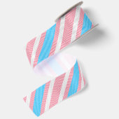 Funky Boho Streep Abstracte Transgender Pride Flag Satijnen Lint (Achterkant)