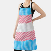 Funky Boho Streep Abstracte Transgender Pride Flag Schort (Insitu)