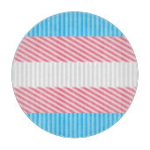 Funky Boho Streep Abstracte Transgender Pride Flag Snijplank (Voorkant)