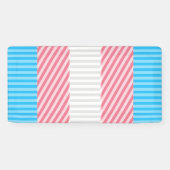 Funky Boho Streep Abstracte Transgender Pride Flag Spandoek (Horizontaal)