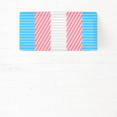 Funky Boho Streep Abstracte Transgender Pride Flag Spandoek (Insitu)