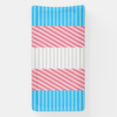 Funky Boho Streep Abstracte Transgender Pride Flag Spandoek (Verticaal)