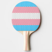 Funky Boho Streep Abstracte Transgender Pride Flag Tafeltennisbatje (Achterkant)