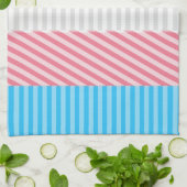 Funky Boho Streep Abstracte Transgender Pride Flag Theedoek (Gevouwen)