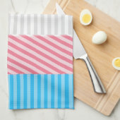 Funky Boho Streep Abstracte Transgender Pride Flag Theedoek (Quarter Fold)