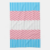Funky Boho Streep Abstracte Transgender Pride Flag Theedoek (Verticaal)