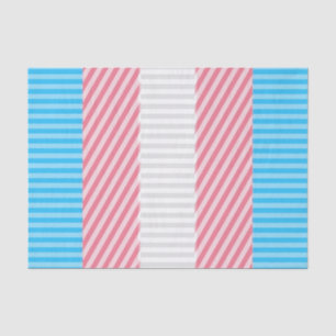 Funky Boho Streep Abstracte Transgender Pride Flag Tissuepapier