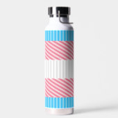 Funky Boho Streep Abstracte Transgender Pride Flag Waterfles (Links)