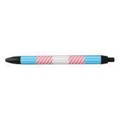 Funky Boho Streep Abstracte Transgender Pride Flag Zwarte Inkt Pen (Voorkant)