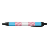 Funky Boho Streep Abstracte Transgender Pride Flag Zwarte Inkt Pen (Bodem)