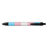 Funky Boho Streep Abstracte Transgender Pride Flag Zwarte Inkt Pen (Achterkant)