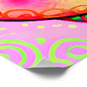 Funky Boho Varken Boerderij Dierenportretkunst Poster (Hoek)