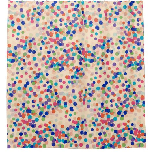 Funky Bokeh Stippen pastel roze kleurrijk Douchegordijn (Voorkant)