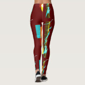 Funky Bold Abstract Art Legging (Achterkant)