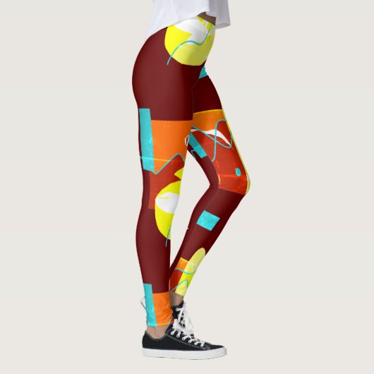 Funky Bold Abstract Art Legging (Rechts)