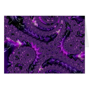 Funky Bold Boho Paarse Digitale Abstracte Fractal