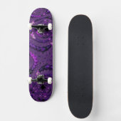 Funky Bold Boho Paarse Digitale Abstracte Fractal Persoonlijk Skateboard (Voorkant)