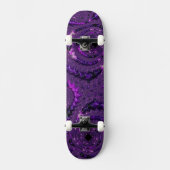 Funky Bold Boho Paarse Digitale Abstracte Fractal Persoonlijk Skateboard (Voorkant)