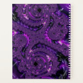 Funky Bold Boho Paarse Digitale Abstracte Fractal Planner (Achterkant)