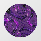 Funky Bold Boho Paarse Digitale Abstracte Fractal Raamsticker (Vel)