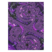 Funky Bold Boho Paarse Digitale Abstracte Fractal Tafelkleed (Voorkant)
