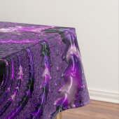 Funky Bold Boho Paarse Digitale Abstracte Fractal Tafelkleed (Voorbeeld)