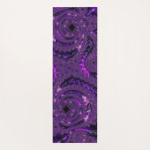 Funky Bold Boho Paarse Digitale Abstracte Fractal Yogamat (Achterkant)