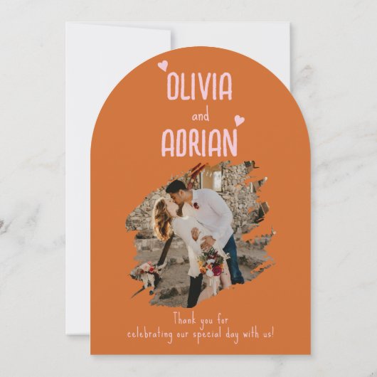 Funky Bold Font Kaart (Achterkant)