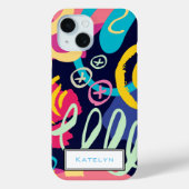 Funky Bold Graffiti - Patroonmonogram Case-Mate iPhone Case (Achterkant)