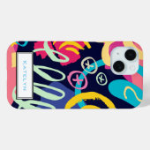 Funky Bold Graffiti - Patroonmonogram Case-Mate iPhone Case (Achterkant (horizontaal))