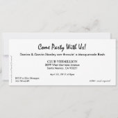 Funky Bold Grunge Masquerade Party - Uitnodiging (Achterkant)