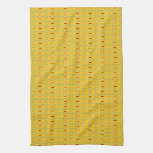 funky bold on mustard keukenhanddoek (Verticaal)