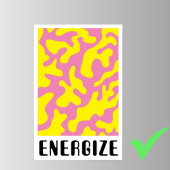 Funky Bold Retro Koraal Patroon Poster