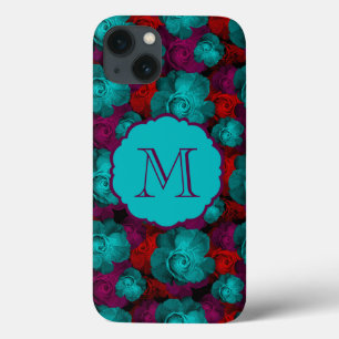 Funky Bold Rozen Patroon Monogram Case-Mate iPhone Case