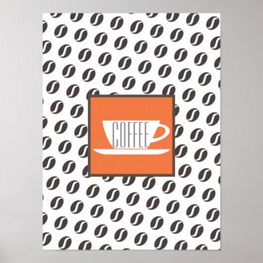 Funky Bonen Patroon Frame Woord Poster (Voorkant)
