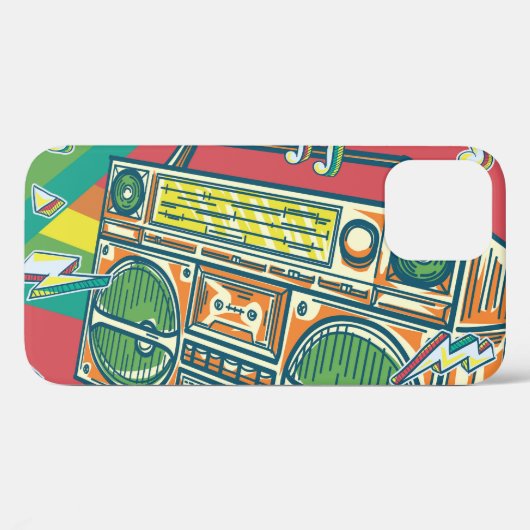 Funky Boom Box Kleurrijk ontwerp Case-Mate iPhone Case (Achterkant (horizontaal))