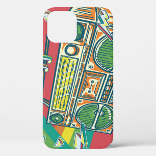 Funky Boom Box Kleurrijk ontwerp Case-Mate iPhone Case