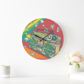 Funky Boom Box Kleurrijk ontwerp Grote Klok (Huis)