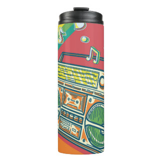 Funky Boom Box Kleurrijk ontwerp Thermosbeker