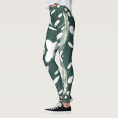 Funky Bord Green Leaf Print Leggings (Links)