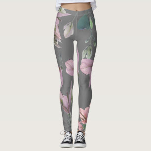 Funky Bougainvillea Plant Bloemen Print Leggings