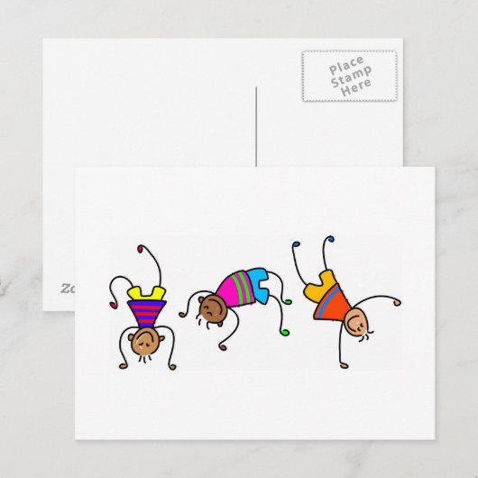 Funky Boys Briefkaart (Voorkant / Achterkant)