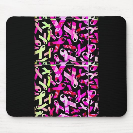 Funky Breast Cancer Ribbons Muismat (Voorkant)