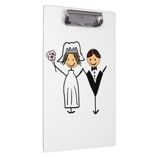 Funky Bride & Groom Klembord (Rechts)