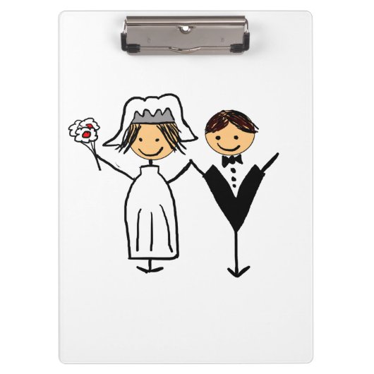 Funky Bride & Groom Klembord (Voorkant)