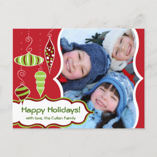 Funky Briefkaart van Kerstmis van Ornamenten