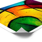 Funky Bright Abstract Art Poster (Hoek)